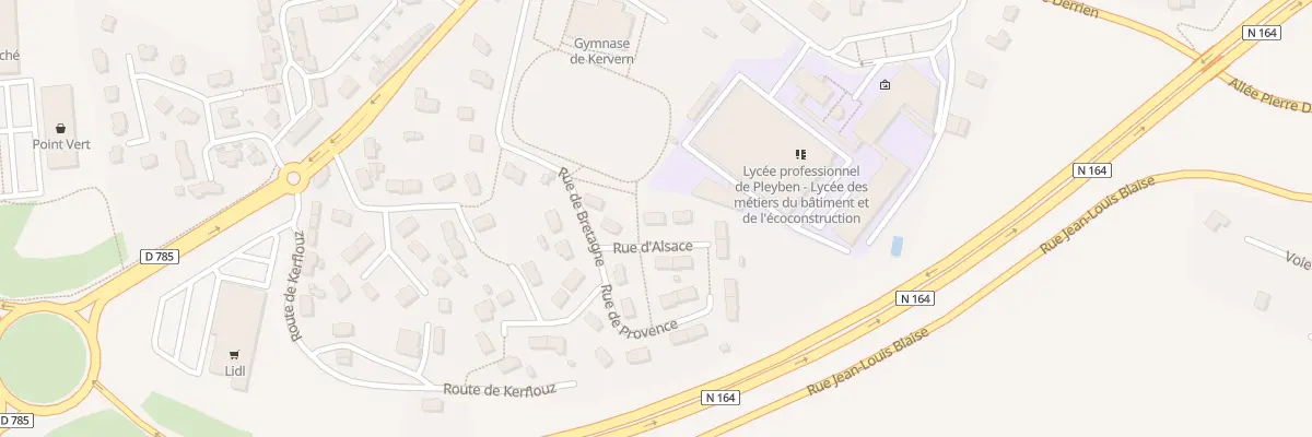 Plan du 3 Rue d’Alsace à Pleyben