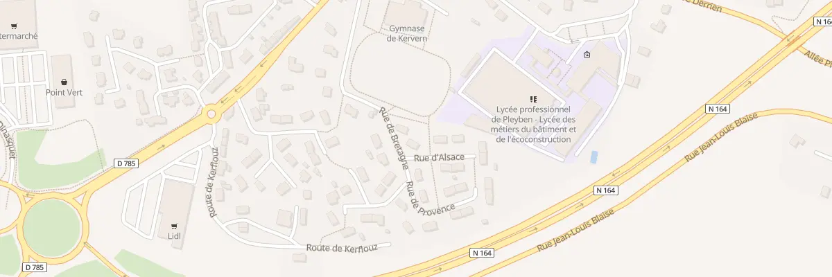Plan du 1 Rue d’Alsace à Pleyben