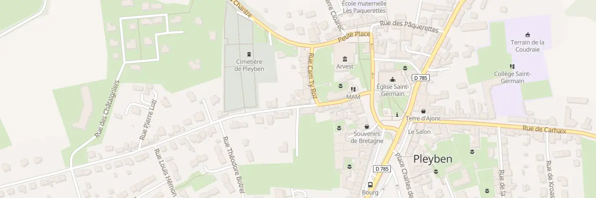 Plan du 16 Rue du Cimetière à Pleyben
