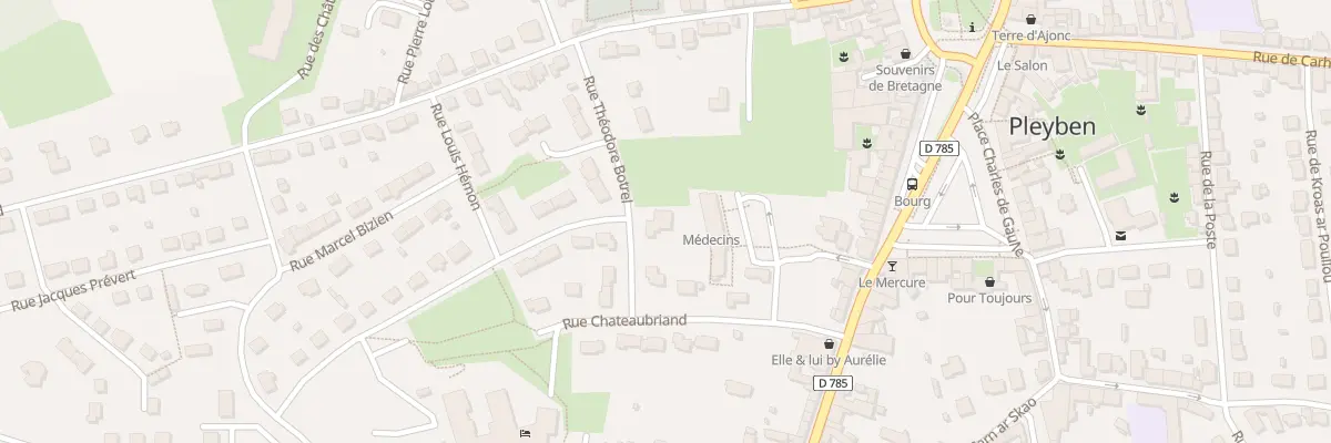 Plan du 9 Rue Théodore Botrel à Pleyben