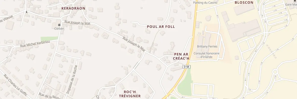 Plan du 35 Rue Joseph le Mat à Roscoff