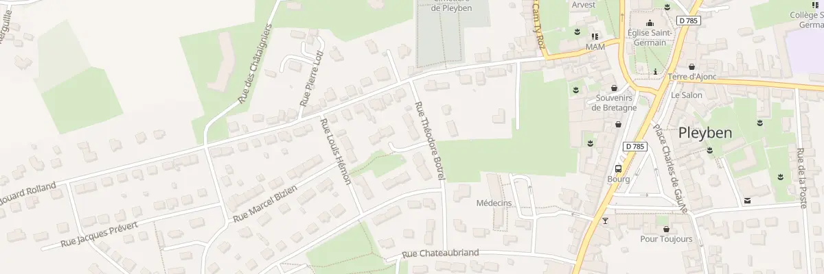 Plan du 6 Rue Théodore Botrel à Pleyben