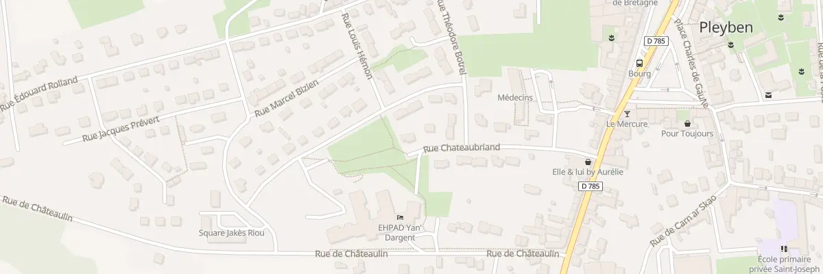 Plan du 24 Rue Théodore Botrel à Pleyben