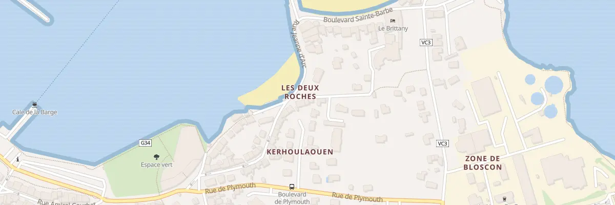Plan du 2 Che des Deux Roches à Roscoff