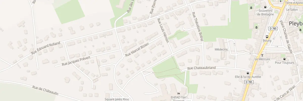 Plan du 7 Rue Marcel Bizien à Pleyben