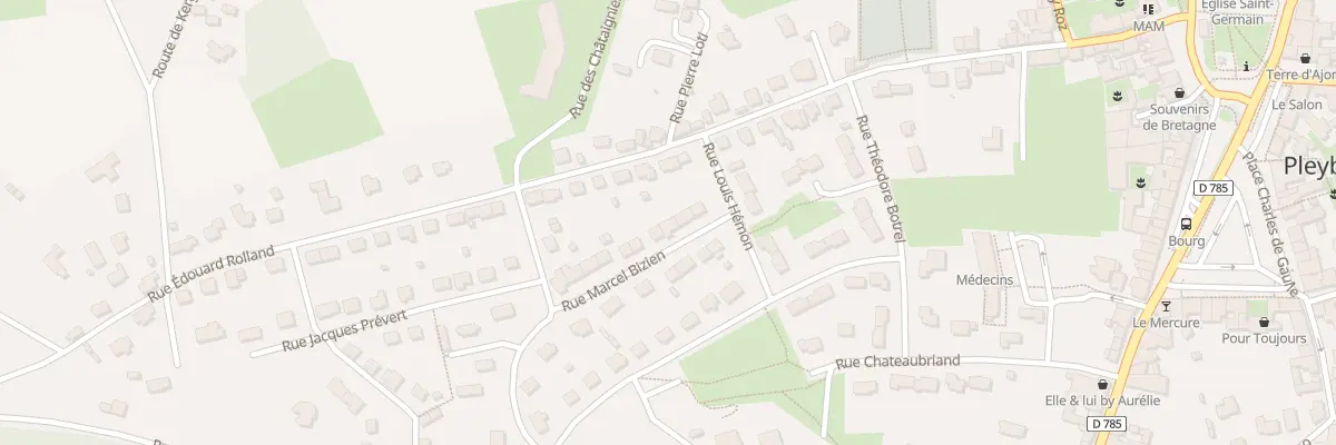 Plan du 6 Rue Marcel Bizien à Pleyben