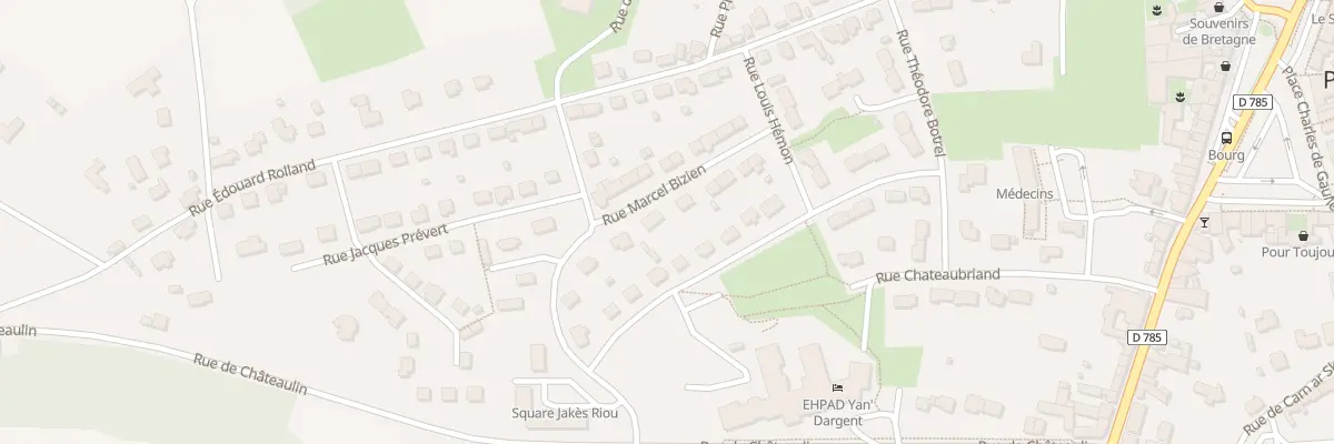 Plan du 13 Rue Marcel Bizien à Pleyben