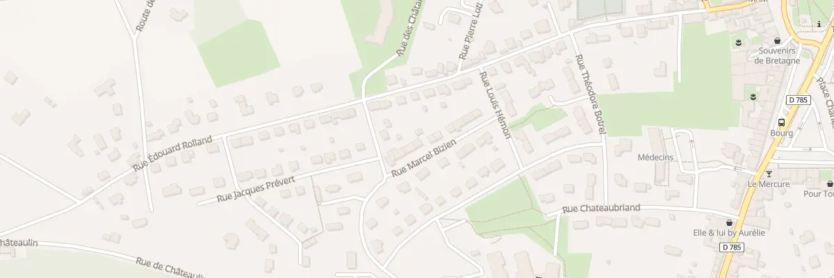 Plan du 14 Rue Marcel Bizien à Pleyben