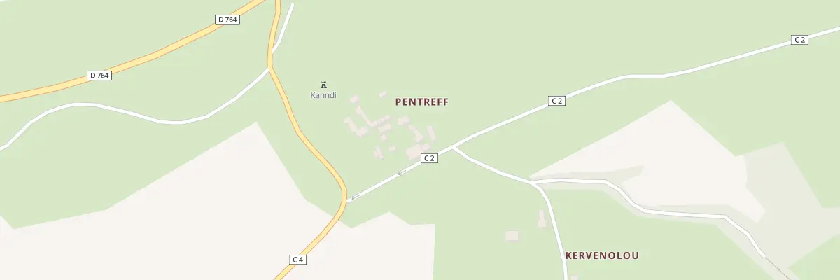 Plan du 375A Pentreff à Commana