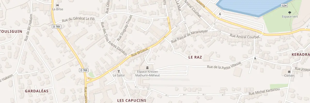 Plan du 11 Rue Brizeux à Roscoff