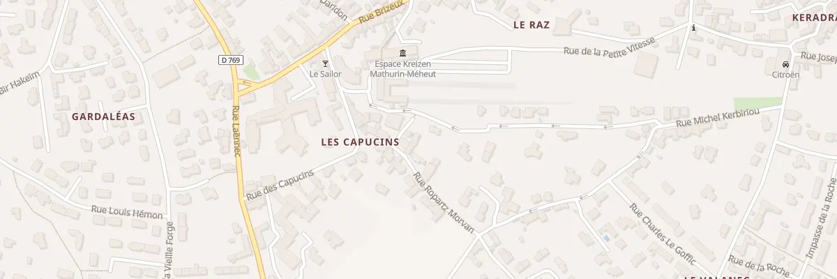 Plan du 25 Rue Ropartz Morvan à Roscoff