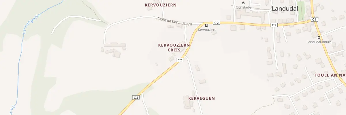 Plan du 347 Kervouziern Creis à Landudal