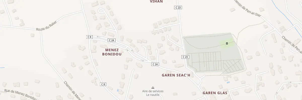 Plan du 2 Ham de Menez Bonidou Izel à La Forêt-Fouesnant