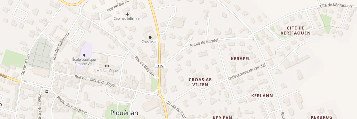 Plan du 1 Rte de Kerafel à Plouénan