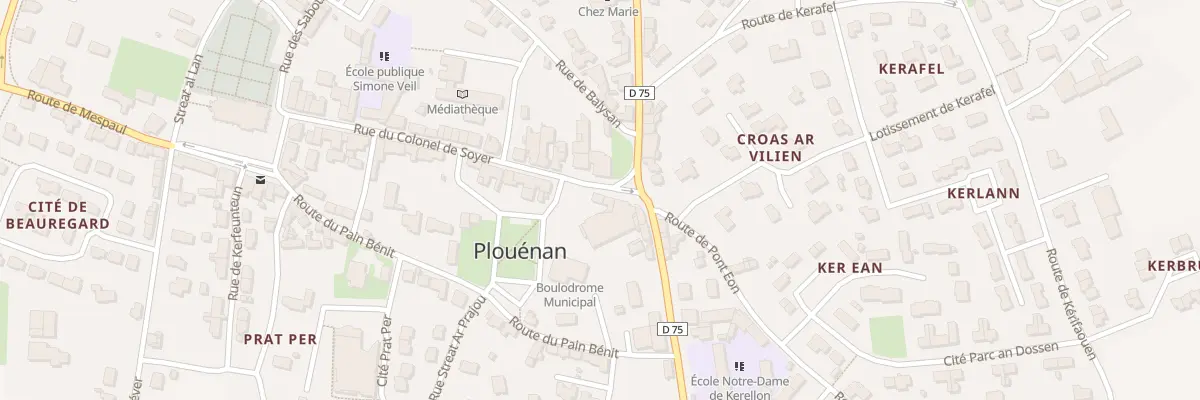 Plan du 30 Rue Col de Soyer à Plouénan