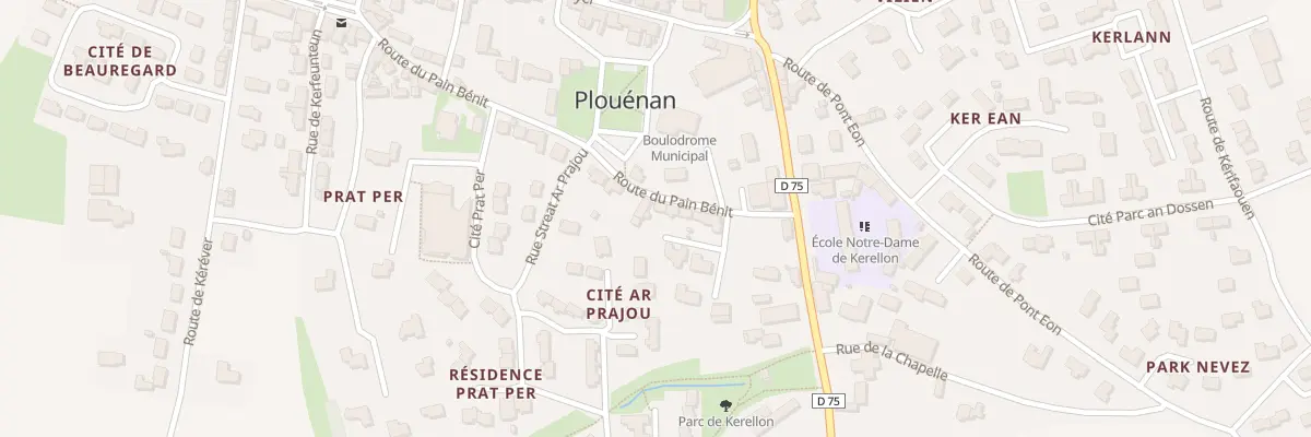 Plan du 30 Rue Streat Ar Bara Beniguet à Plouénan