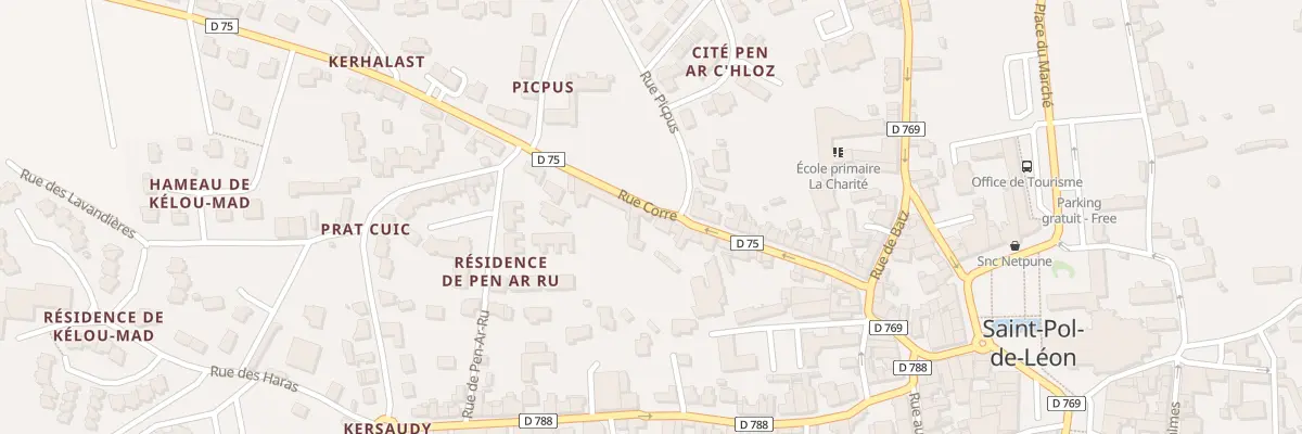 Plan du 33 Rue Corre à Saint-Pol-de-Léon