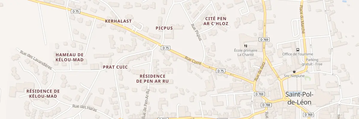 Plan du 45 Rue Corre à Saint-Pol-de-Léon