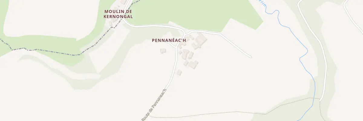 Plan du 257F Pennaneach à Landudal