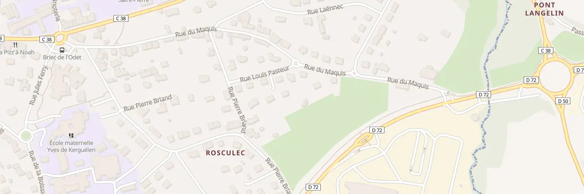 Plan du 5 Rue Louis Pasteur à Briec