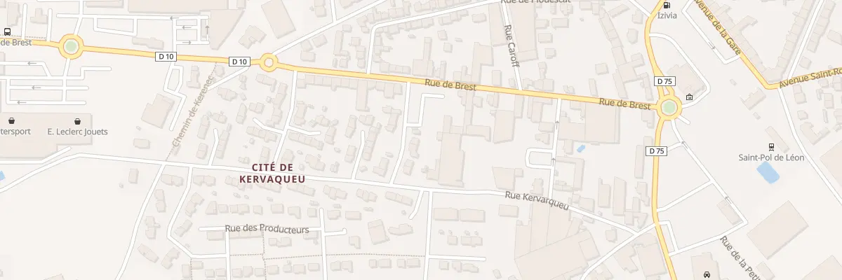 Plan du 1 Rue Marechal de Lattre à Saint-Pol-de-Léon