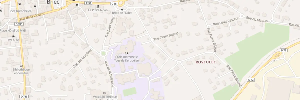 Plan du 10 Rue Pierre Briand à Briec