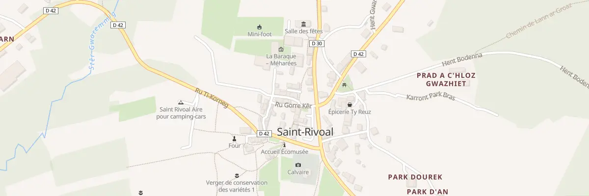 Plan du 13 Le Bourg à Saint-Rivoal