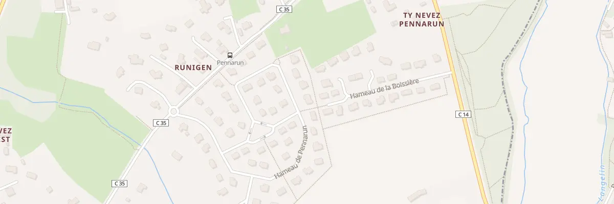 Plan du 38 Rue de Pennarun à Briec