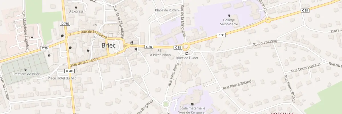 Plan du 18 Rue de la Résistance à Briec