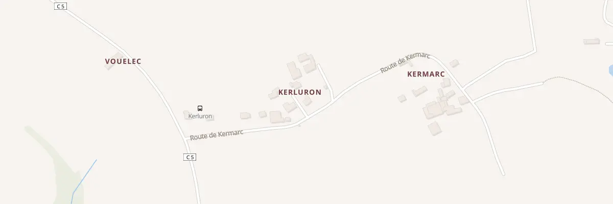 Plan de Kerluron à Landudal