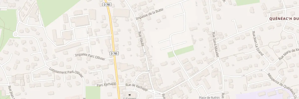 Plan du 28 Rue Haute à Briec