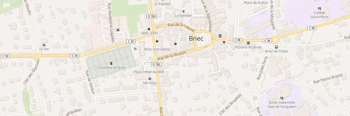 Plan du 11 Rue de la Victoire à Briec
