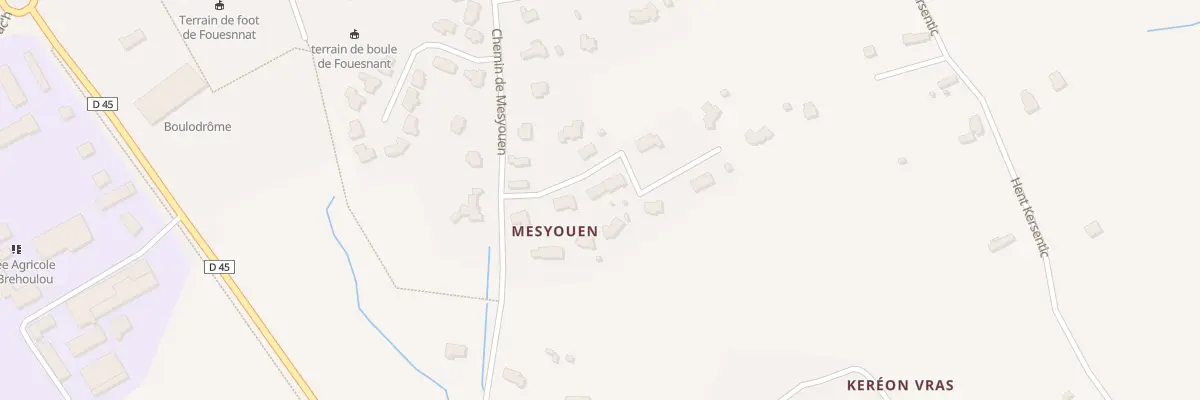 Plan du 73 Che de Mesyouen à Fouesnant