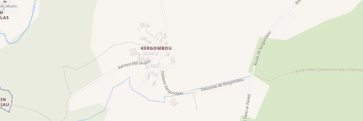 Plan du 204 Kergombou à Saint-Rivoal