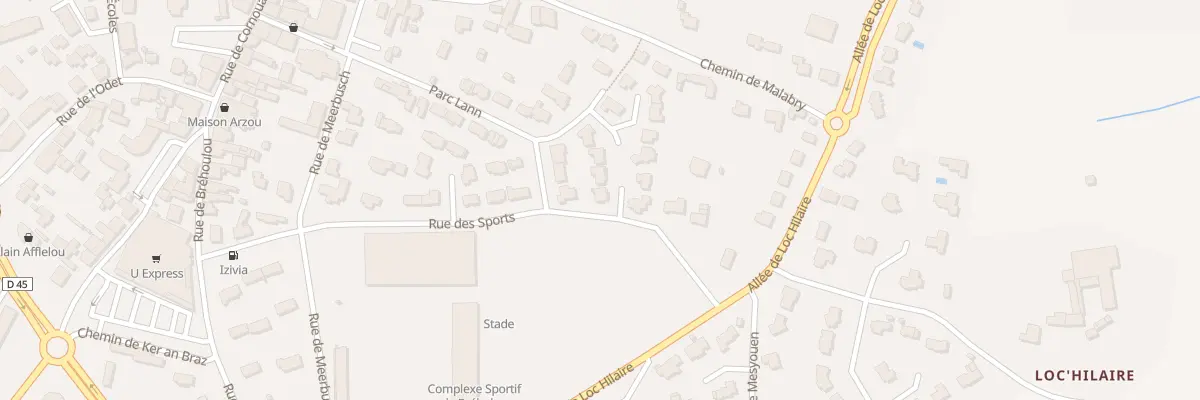 Plan du 37 Rue des Sports à Fouesnant