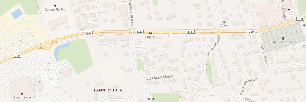 Plan du 219 Lannechuen à Briec