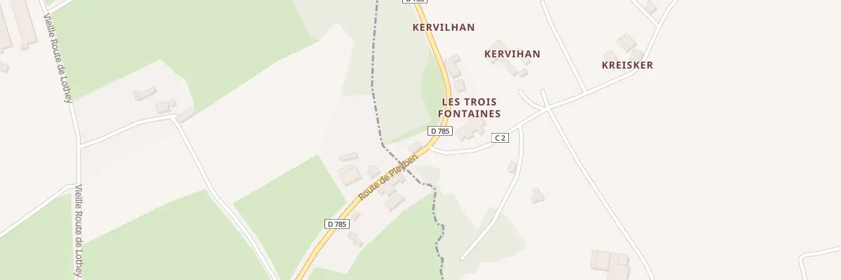 Plan du 2 Trois Fontaines à Gouézec