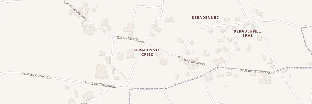 Plan du 677 Rue de Keradennec à Santec