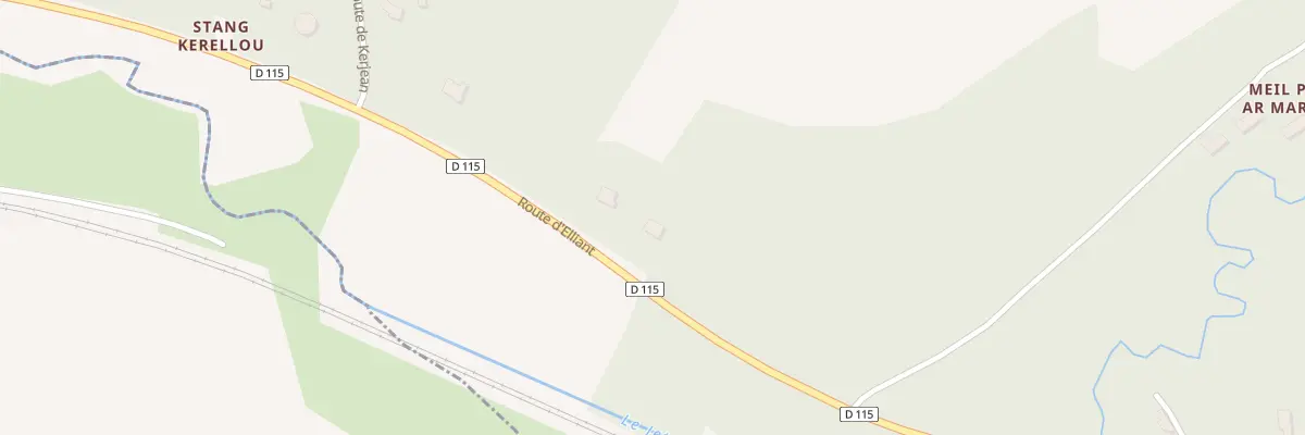 Plan du 387 Rte d’Elliant à Landudal