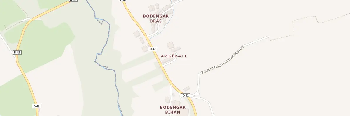 Plan du 66 Bodingar Bihan à Saint-Rivoal