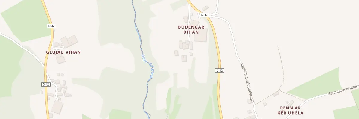 Plan du 68A Bodingar Bihan à Saint-Rivoal