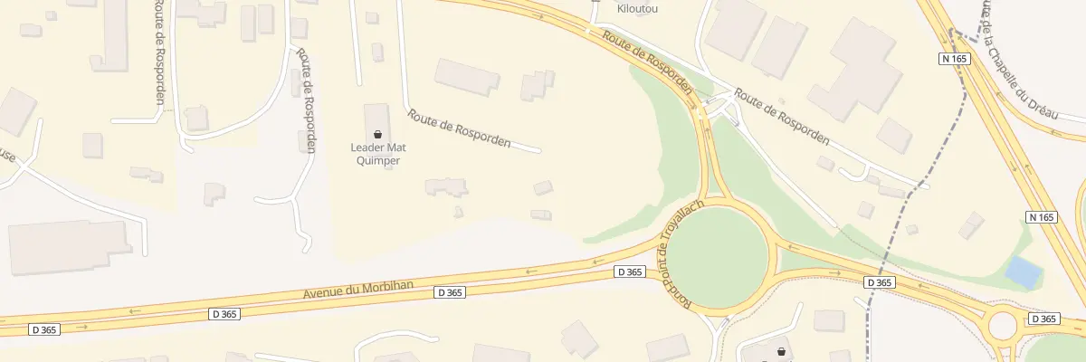 Plan du 481 Rte de Rosporden à Quimper