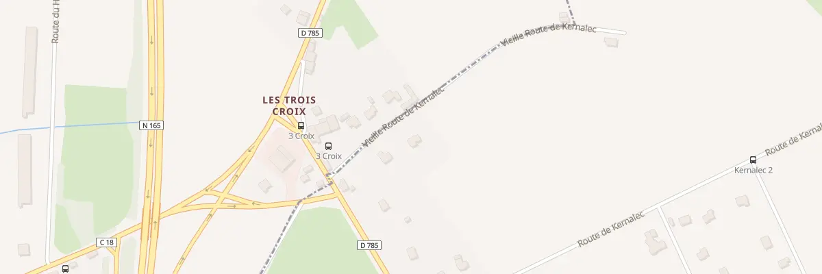 Plan du 96 Vte Vieille Route de Kernalec à Edern