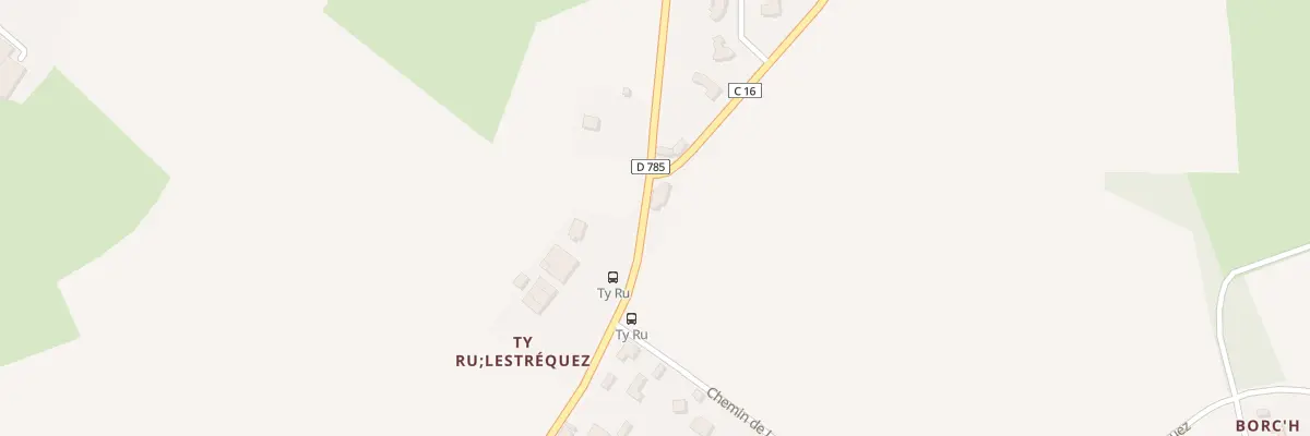 Plan du 450 Ty Rhu à Briec