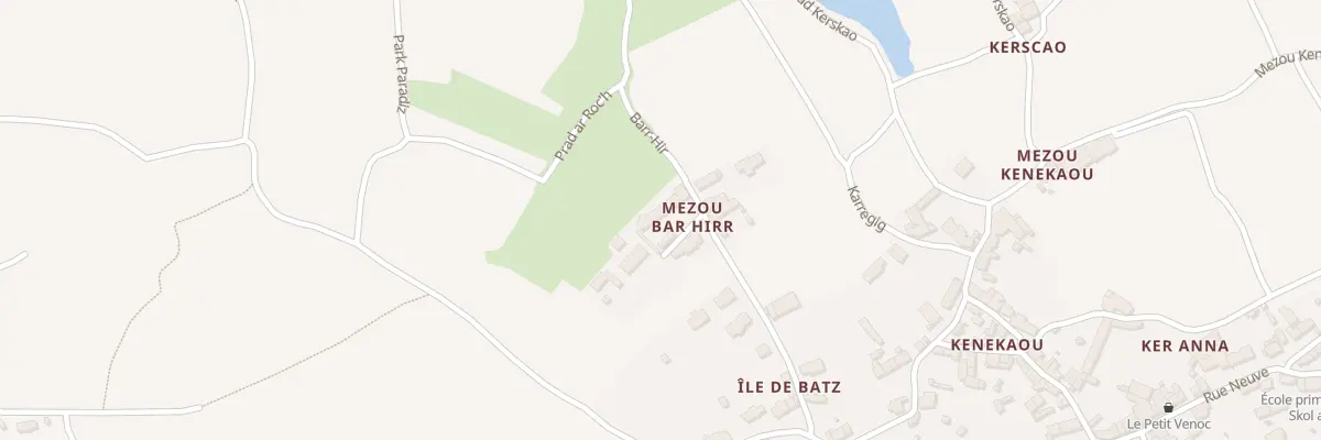 Plan du 23 Bar Hir à Île-de-Batz