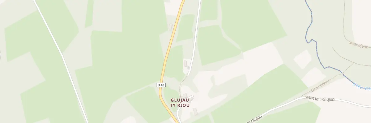 Plan du 5026 Glujeau Ty Riou à Lopérec