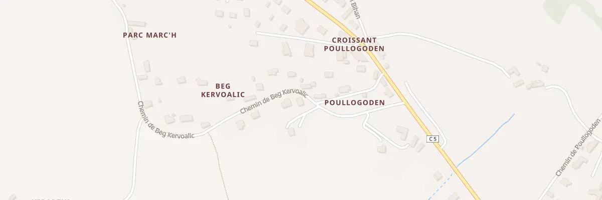 Plan du 14 Che de Beg Kervoalic à Saint-Évarzec