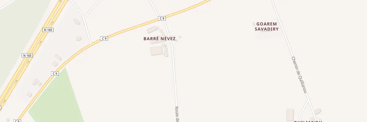 Plan du 55 Rte de Barre à Briec