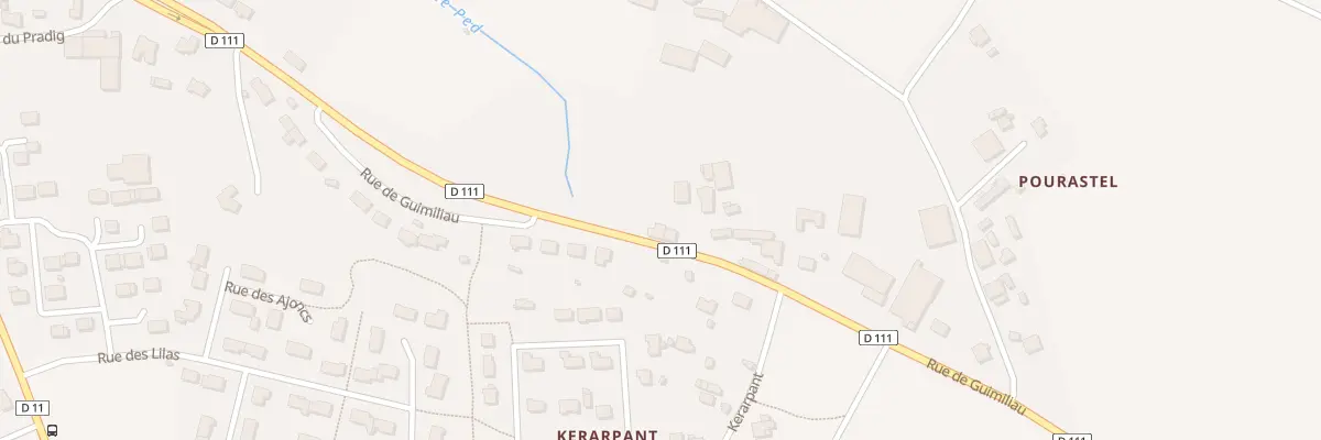 Plan du 1 Pengoaziou à Lampaul-Guimiliau