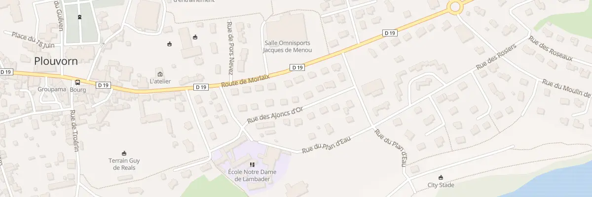 Plan du 9 Rue des Ajoncs d’Or à Plouvorn